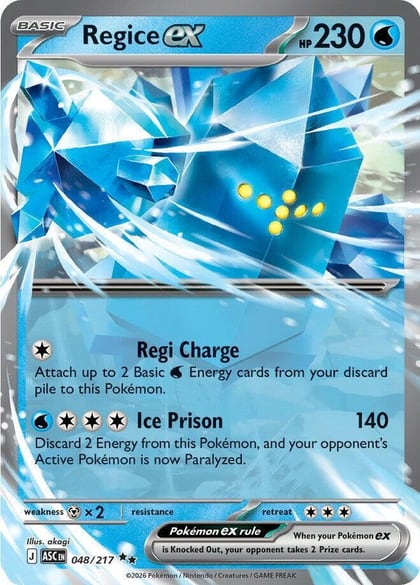 Regice ex, ME: Ascended Heroes 048/217