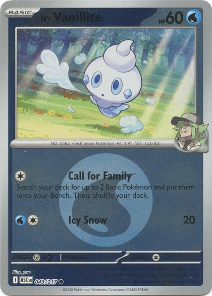N's Vanillite (Energy Symbol Pattern), ME: Ascended Heroes 049/217