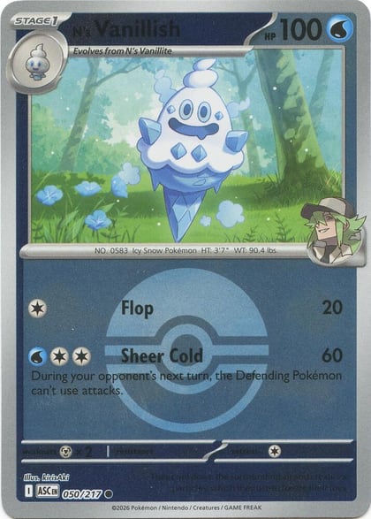 N's Vanillish (Poke Ball), ME: Ascended Heroes 050/217