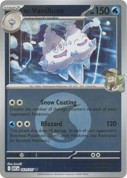 N's Vanilluxe (Energy Symbol Pattern), ME: Ascended Heroes 051/217
