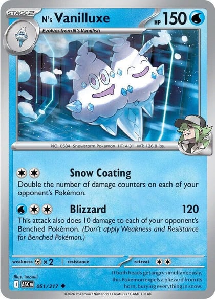 N's Vanilluxe, ME: Ascended Heroes 051/217