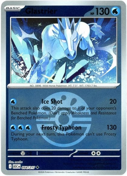 Glastrier (Friend Ball), ME: Ascended Heroes 054/217