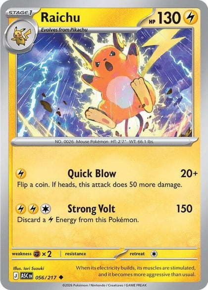 Raichu, ME: Ascended Heroes 056/217