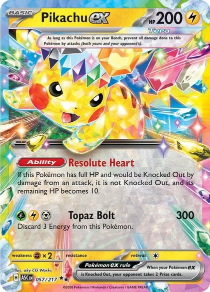 Pikachu ex - 057/217, ME: Ascended Heroes 057/217