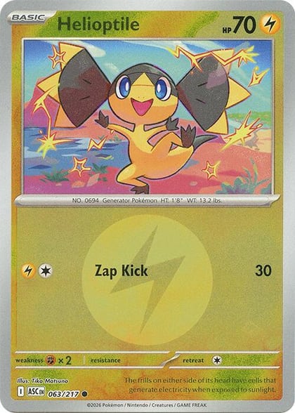 Helioptile (Energy Symbol Pattern), ME: Ascended Heroes 063/217