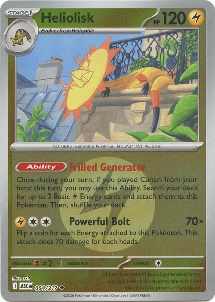 Heliolisk - 064/217 (Energy Symbol Pattern), ME: Ascended Heroes 064/217