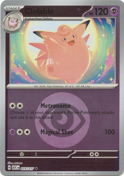 Clefable (Energy Symbol Pattern), ME: Ascended Heroes 075/217