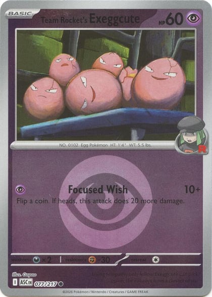 Team Rocket's Exeggcute (Energy Symbol Pattern), ME: Ascended Heroes 077/217