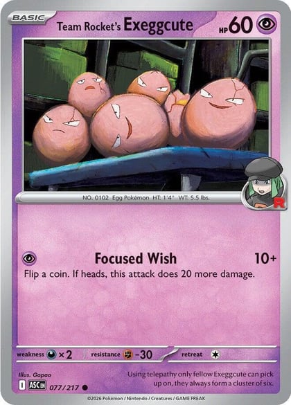 Team Rocket's Exeggcute, ME: Ascended Heroes 077/217