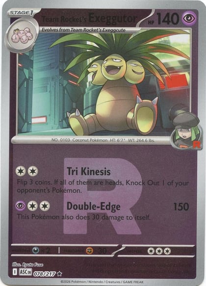 Team Rocket's Exeggutor (Team Rocket), ME: Ascended Heroes 078/217