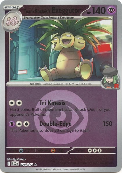 Team Rocket's Exeggutor (Energy Symbol Pattern), ME: Ascended Heroes 078/217