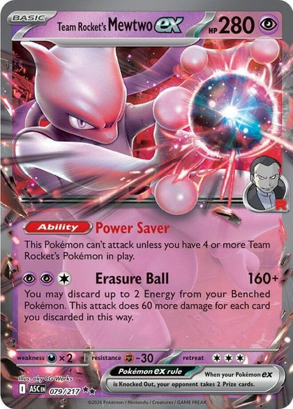 Team Rocket's Mewtwo ex - 079/217, ME: Ascended Heroes 079/217