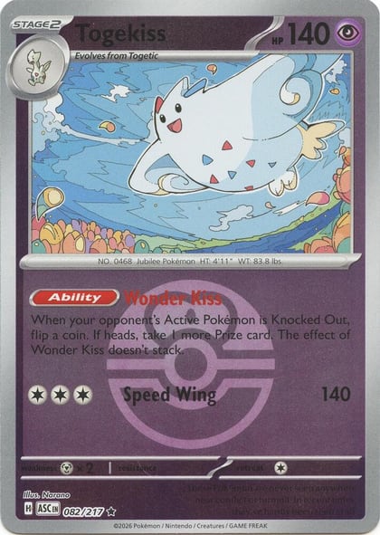 Togekiss - 082/217 (Love Ball), ME: Ascended Heroes 082/217