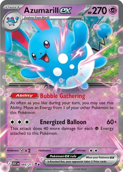 Azumarill ex, ME: Ascended Heroes 084/217