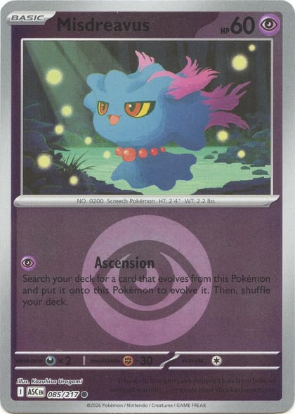 Misdreavus - 085/217 (Energy Symbol Pattern), ME: Ascended Heroes 085/217