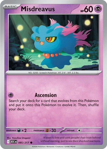 Misdreavus - 085/217, ME: Ascended Heroes 085/217