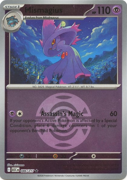 Mismagius (Dusk Ball), ME: Ascended Heroes 086/217