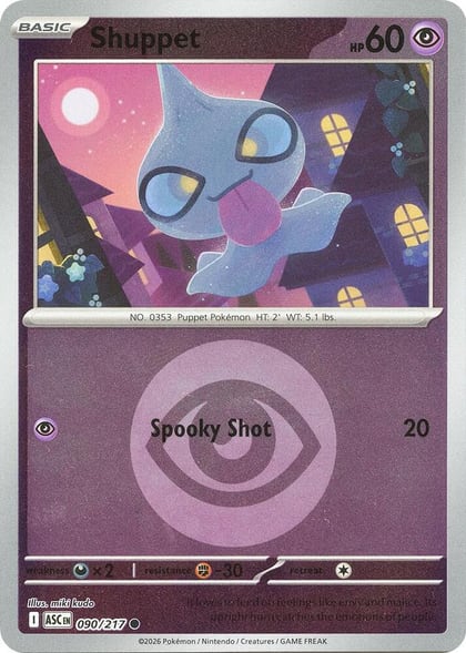 Shuppet (Energy Symbol Pattern), ME: Ascended Heroes 090/217