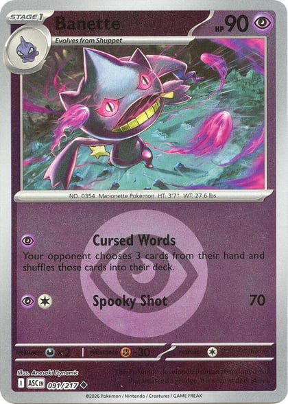 Banette - 091/217 (Energy Symbol Pattern), ME: Ascended Heroes 091/217
