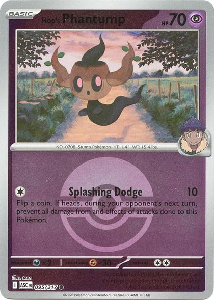 Hop's Phantump (Poke Ball), ME: Ascended Heroes 095/217