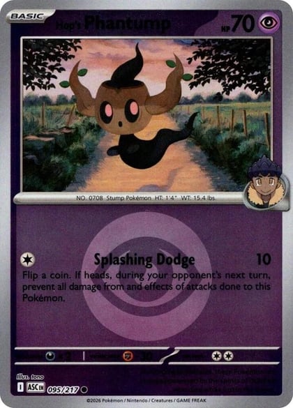 Hop's Phantump (Energy Symbol Pattern), ME: Ascended Heroes 095/217