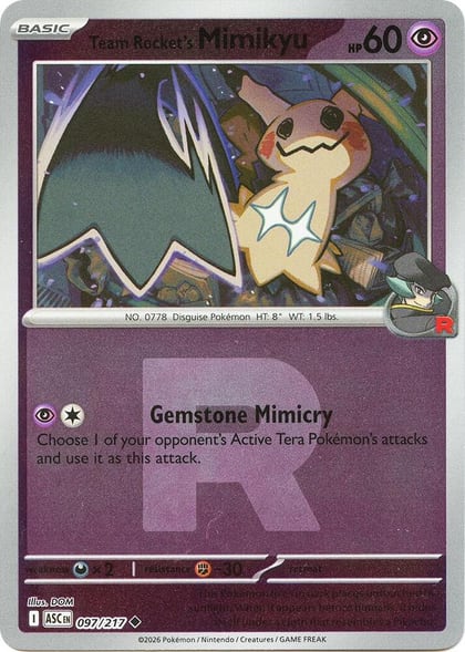 Team Rocket's Mimikyu - 097/217 (Team Rocket), ME: Ascended Heroes 097/217