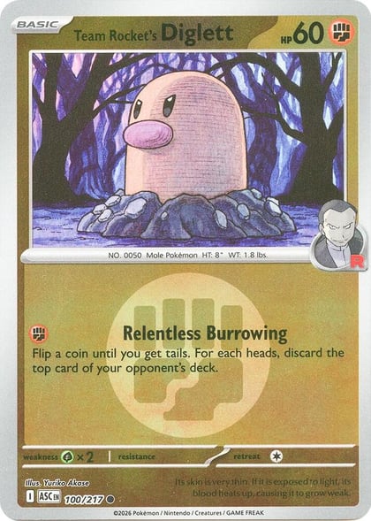 Team Rocket's Diglett (Energy Symbol Pattern), ME: Ascended Heroes 100/217
