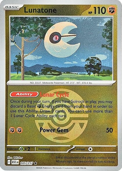 Lunatone (Dusk Ball), ME: Ascended Heroes 105/217