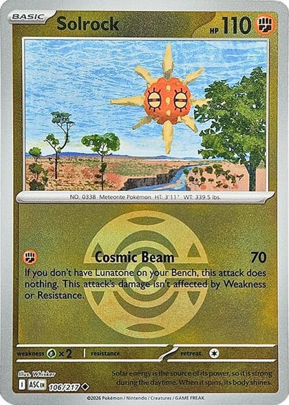 Solrock (Dusk Ball), ME: Ascended Heroes 106/217