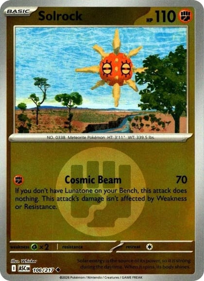 Solrock (Energy Symbol Pattern), ME: Ascended Heroes 106/217