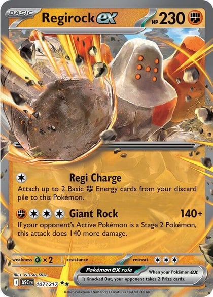 Regirock ex, ME: Ascended Heroes 107/217