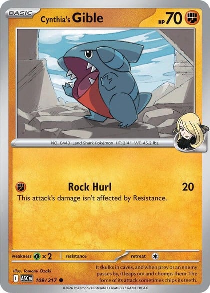 Cynthia's Gible, ME: Ascended Heroes 109/217