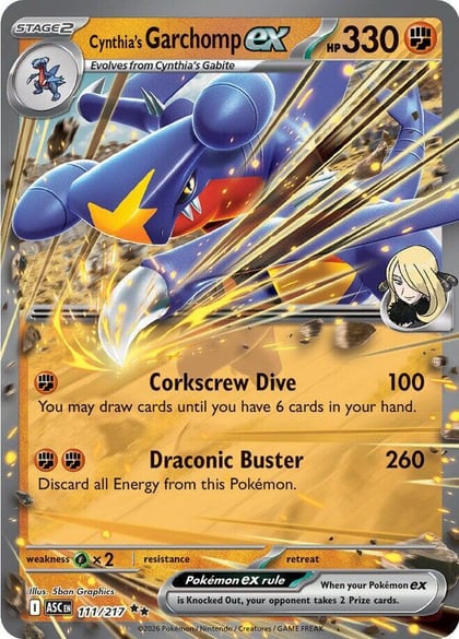 Cynthia's Garchomp ex, ME: Ascended Heroes 111/217