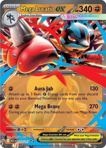 Mega Lucario ex, ME: Ascended Heroes 113/217