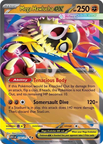 Mega Hawlucha ex - 116/217, ME: Ascended Heroes 116/217