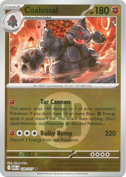 Coalossal (Energy Symbol Pattern), ME: Ascended Heroes 120/217