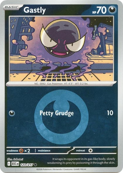 Gastly (Energy Symbol Pattern), ME: Ascended Heroes 123/217