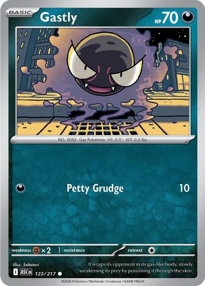 Gastly, ME: Ascended Heroes 123/217
