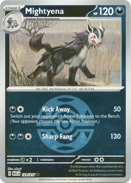 Mightyena - 129/217 (Dusk Ball), ME: Ascended Heroes 129/217