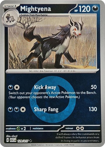 Mightyena - 129/217 (Energy Symbol Pattern), ME: Ascended Heroes 129/217