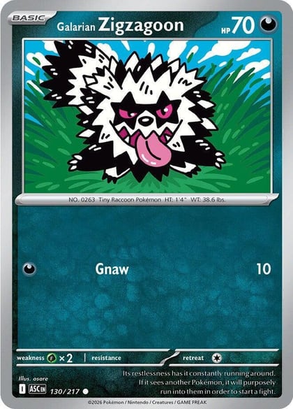Galarian Zigzagoon, ME: Ascended Heroes 130/217