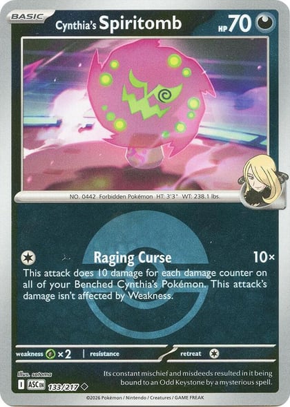 Cynthia's Spiritomb - 133/217 (Poke Ball), ME: Ascended Heroes 133/217
