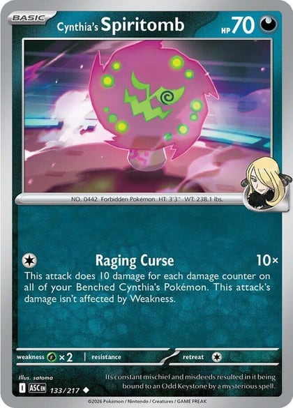 Cynthia's Spiritomb - 133/217, ME: Ascended Heroes 133/217