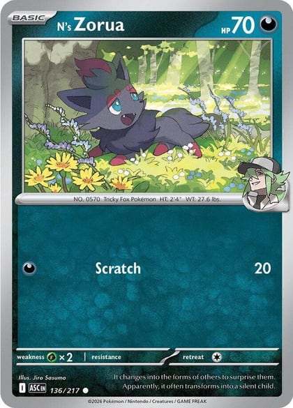 N's Zorua, ME: Ascended Heroes 136/217