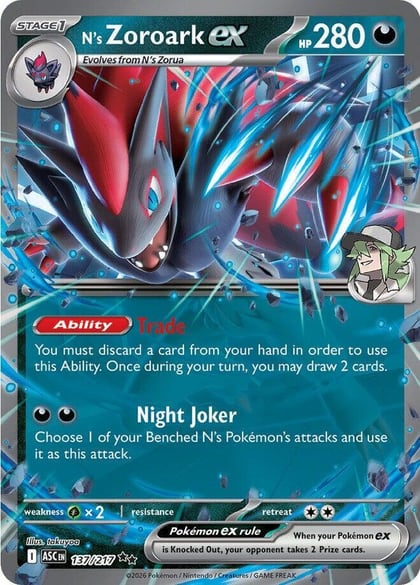 N's Zoroark ex - 137/217, ME: Ascended Heroes 137/217