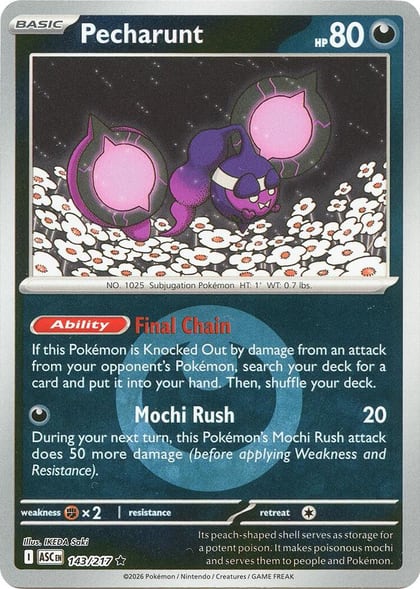 Pecharunt (Energy Symbol Pattern), ME: Ascended Heroes 143/217