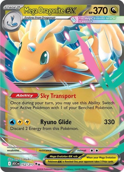 Mega Dragonite ex - 152/217, ME: Ascended Heroes 152/217