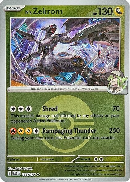 N's Zekrom (Poke Ball), ME: Ascended Heroes 155/217