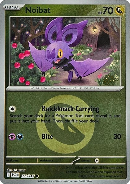 Noibat (Energy Symbol Pattern), ME: Ascended Heroes 156/217