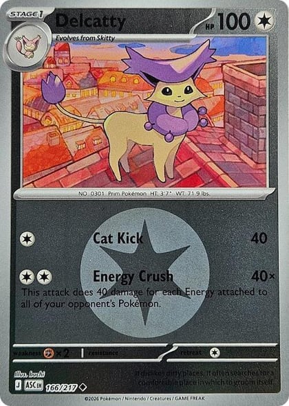 Delcatty (Energy Symbol Pattern), ME: Ascended Heroes 166/217